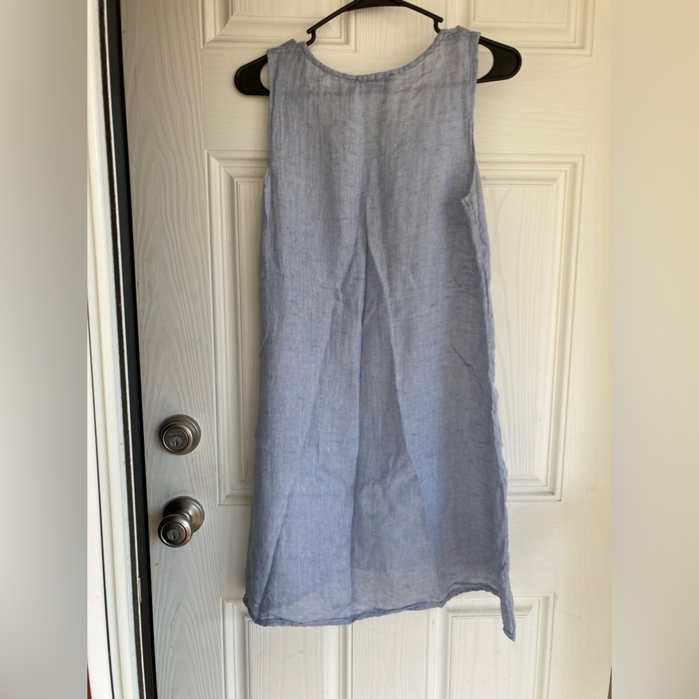 Flax Light Blue Linen Tunic / dress - Picture 2 of 2